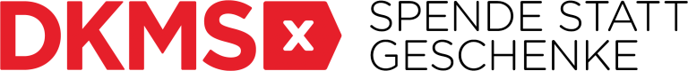 DKMS Logo SPENDE STATT GESCHNKE CMYK